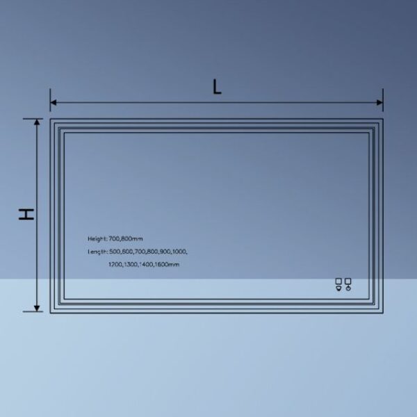 Front-Lighted LED Bathroom Vanity Demister Mirror