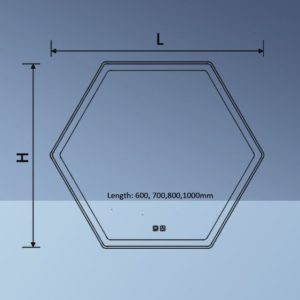 Luxdream Hexagon LED Backlit Mirror with Defogger