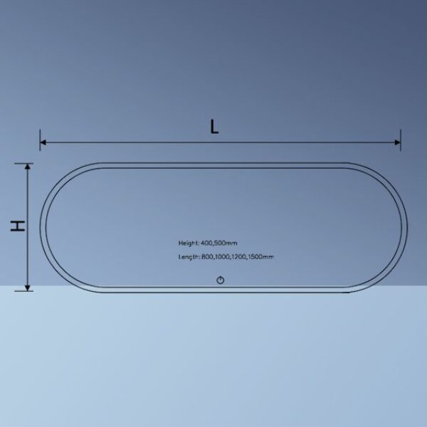 Luxdream Large LED Backlit Hospitality Mirror